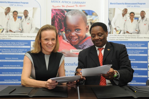 Belen Garijo, CEO and president of Merck serono and Prof. Solomon Mpoke, Director and CEO of KEMRI