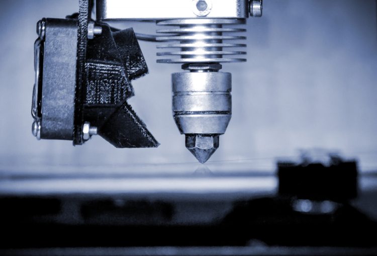 3D printing deposition strategies: a -raster; b -contour; c -combined [1].