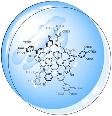 A new water-soluble warped nanographene.