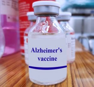 Vial labelled 'Alzheimer's vaccine'