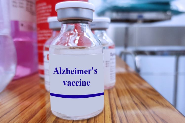 Vial labelled 'Alzheimer's vaccine'