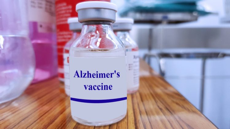 Vial labelled 'Alzheimer's vaccine'