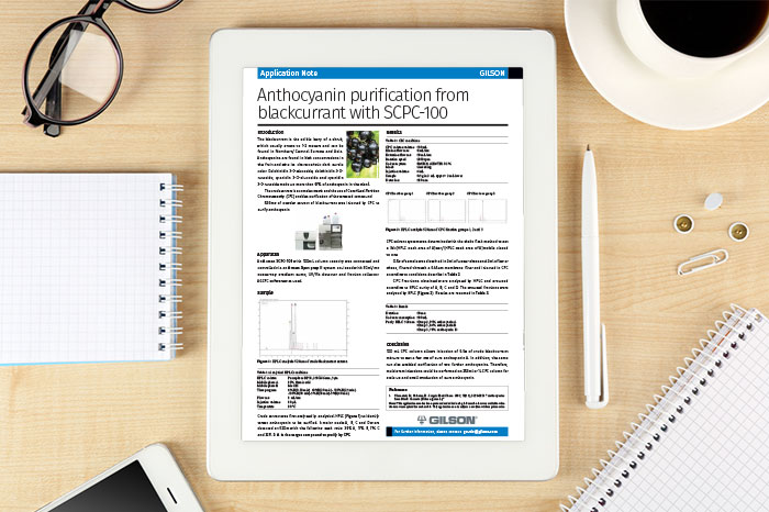 Application note: Anthocyanin purification from blackcurrant with SCPC-100