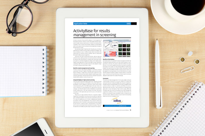 ActivityBase for results management in screening