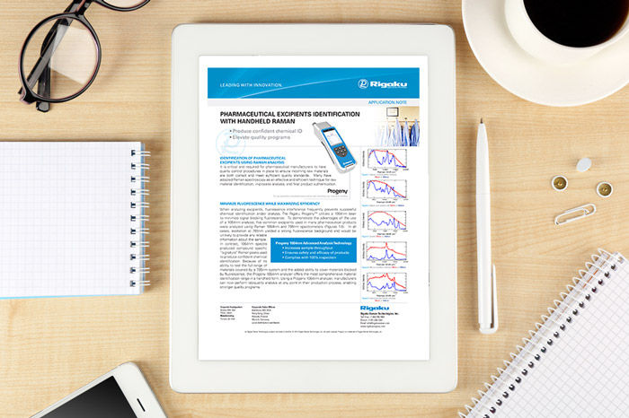 Pharmaceutical excipients identification with handheld Raman