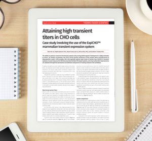 Application note: Attaining high transient titers in CHO cells