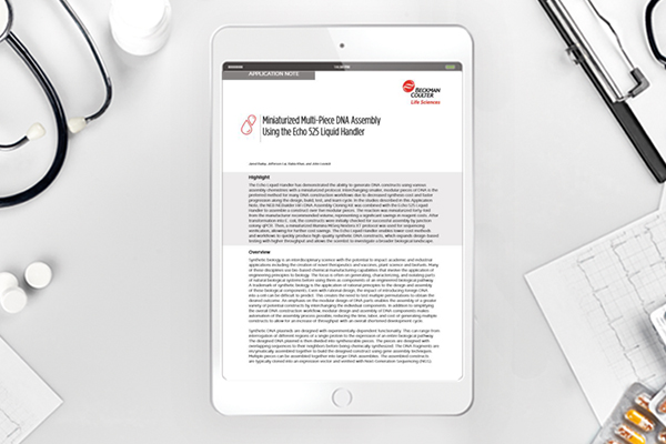 Application note Miniaturized Multi-Piece DNA Assembly