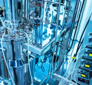 stainless steel bioreactor - idea of bioprocessing, manufacturing/biomanufacturing
