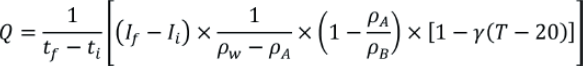 Formula 1 - volumetric flow rate (Q)