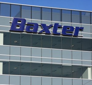 Baxter logo on office building