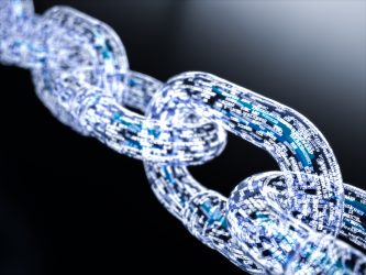 Chain made up of code - idea of blockchain