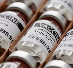 Vials labelled 'SARS-CoV-2 Coronavirus Vaccine'