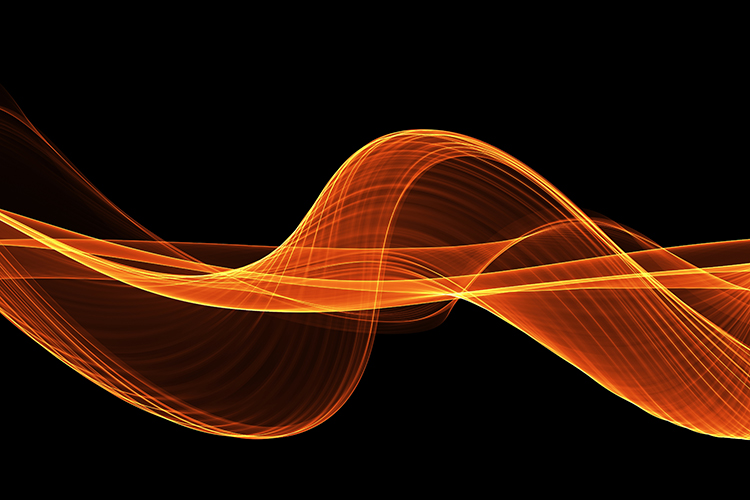 orange/red abstract graphic - idea of spectroscopy