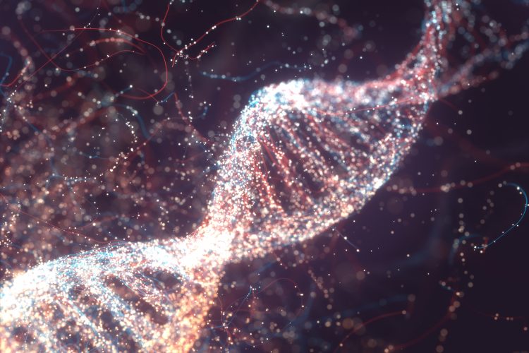 colourful DNA strand