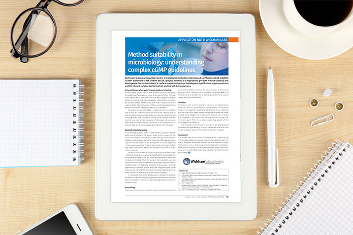 Method suitability in microbiology understanding complex cGMP guidelines