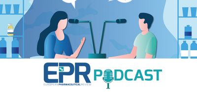 EPR podcast title graphic with two people having a conversation with speech bubbles containing images of drugs