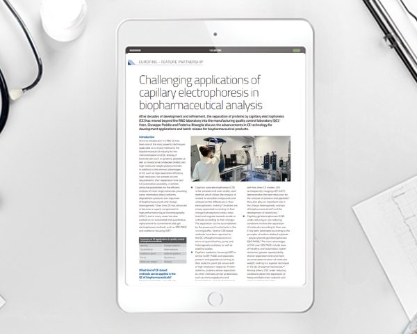 Challenging applications of capillary electrophoresis