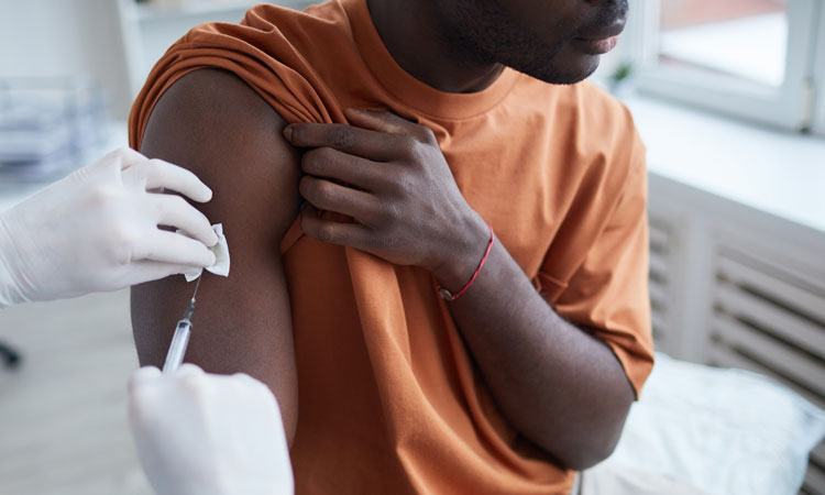 Evusheld injection in arm