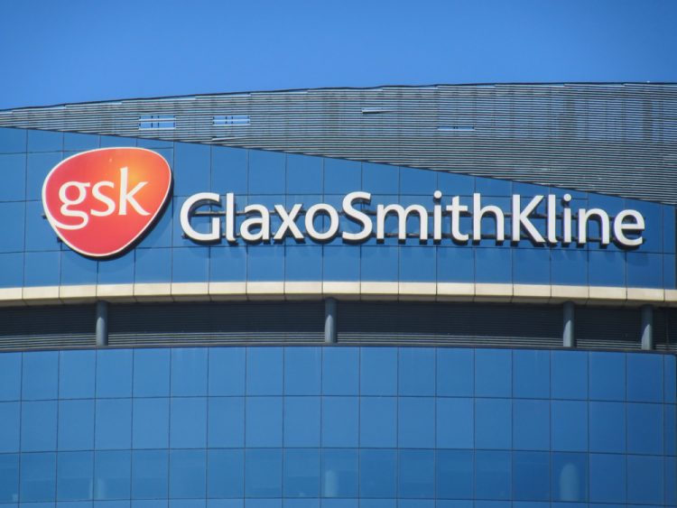 The GlaxoSmithKline headquarters building in Brentford, west London, June 2018 [Credit: Willy Barton / Shutterstock.com].