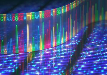 genetic sequence in bright colours