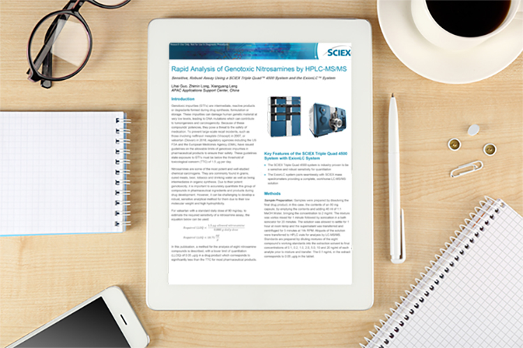 Rapid Analysis of Genotoxic Nitrosamines by HPLC-MS/MS