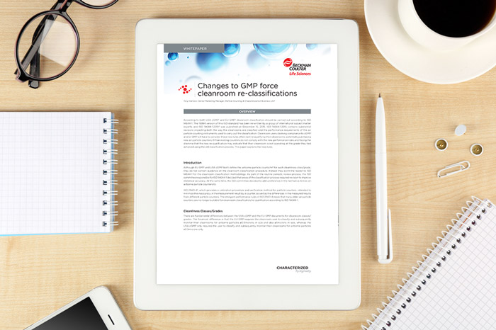 Beckman Coulter - Whitepaper: Changes to GMP force cleanroom re-classifications