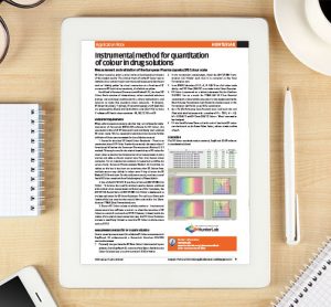 Application Note: Instrumental method for quantitation of colour in drug solutions