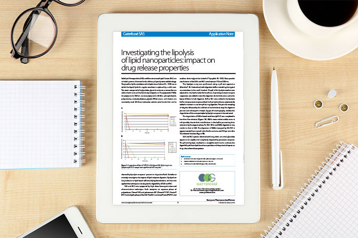 Application note: Gattefossé SAS - Investigating the lipolysis of lipid nanoparticles: impact on drug release properties