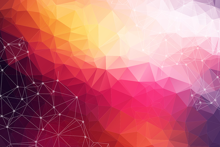 Abstract gradient background including dark purple, pink, yellow and white