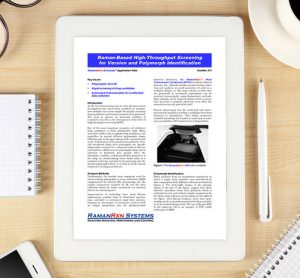 Raman-based high-throughput screening for version and polymorph identification