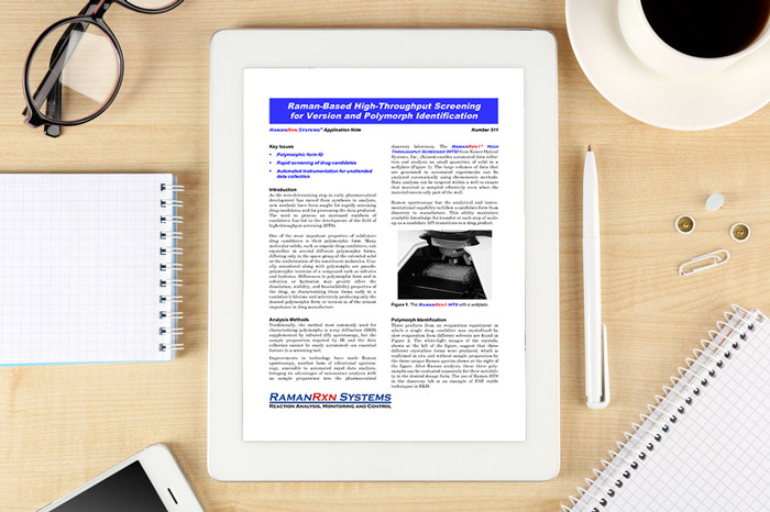 Raman-based high-throughput screening for version and polymorph identification