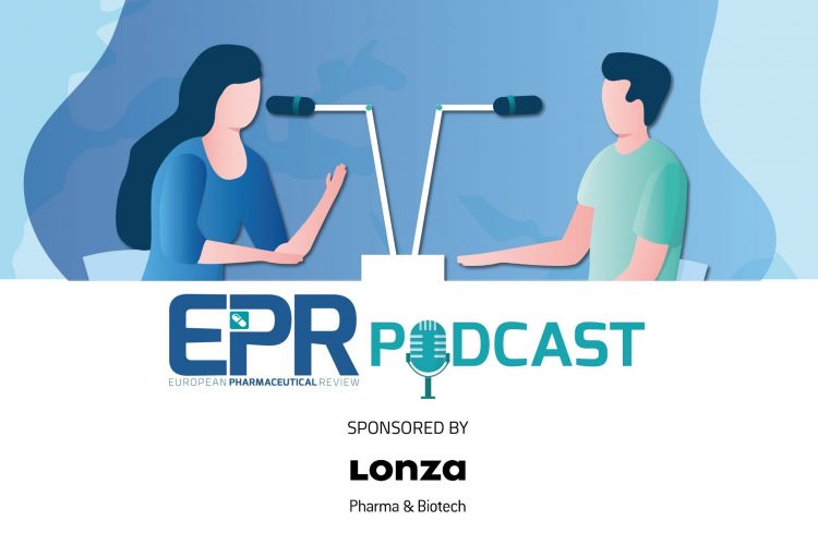 EPR podcast logo with two cartoon people talking into microphones above a label stating 'Sponsored by Lonza Pharma & Biotech'