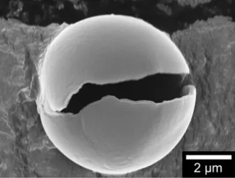 After being irradiated with light, natural-derived monomers become polymer capsules.