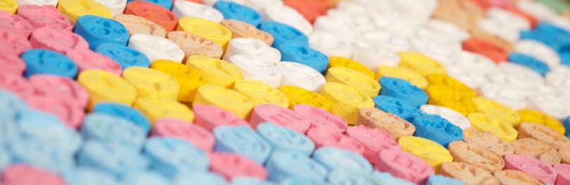 Hundreds of brightly coloured MDMA (Ecstasy) pills