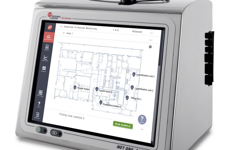 MET ONE 3400+ instrument showing map of locations for air particle monitoring. The new MET ONE 3400+ portable air particle counter is now available to help GMP cleanroom users simplify their routine environmental monitoring and improve data integrity.