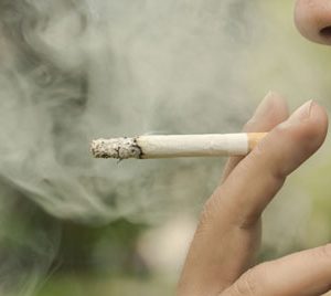 Man smoking cigarette
