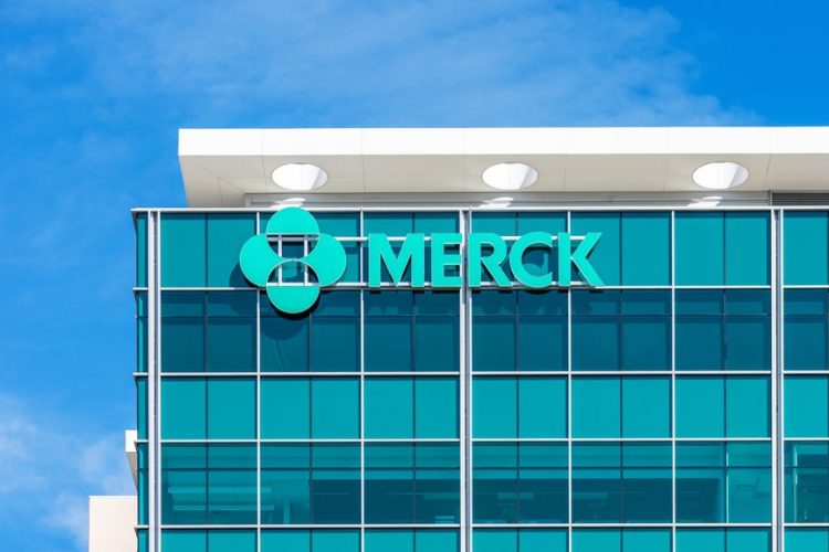 Merck logo atop Merck Research Laboratories campus in Silicon Valley [Credit: Michael Vi / Shutterstock.com].