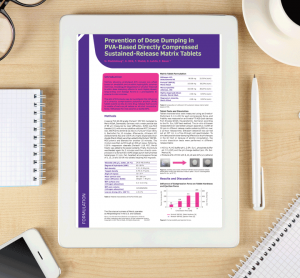 Poster: Prevention of dose dumping in PVA-based directly compressed sustained-release matrix tablets