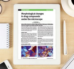 Application note: Morphological changes in drug compounds under the microscope