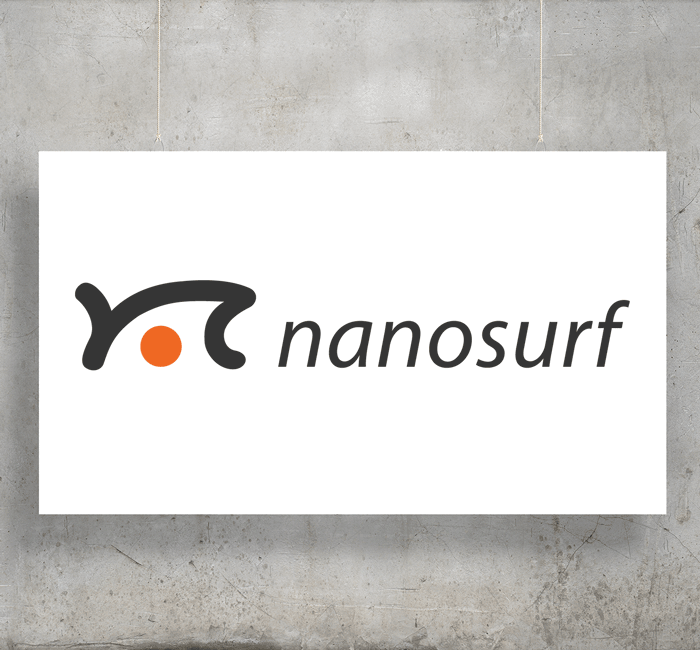 Nanosurf logo with background