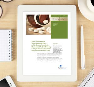 PerkinElmer - Application note: Testing and validation of various antacids for class 1 and 2A elemental impurities