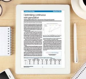 Application Note: Freeman Technology - Optimising continuous wet granulation