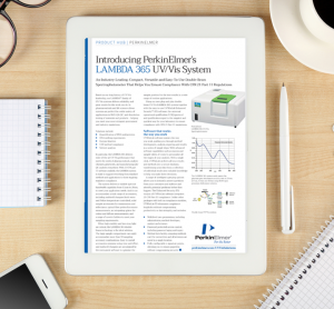 Product hub: Introducing PerkinElmer's LAMBDA 365 UV/Vis System