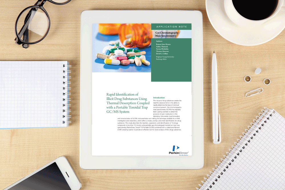 Whitepaper: Rapid identification of illicit drug substances using thermal desorption coupled with a portable toroidal trap GC/MS system
