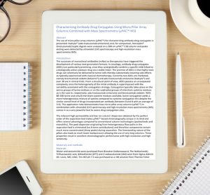 Characterising antibody-drug conjugates using micro pillar array columns combined with mass spectrometry (μPAC™-MS)