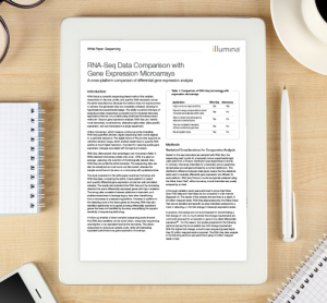 Whitepaper: RNA-Seq Data Comparison with Gene Expression Microarrays