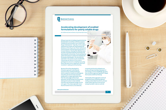 Whitepaper: Accelerating development of enabled formulations for poorly soluble drugs