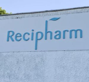 Recipharm logo on building in Bordeaux, France[Credit: sylv1rob1/Shutterstock.com].