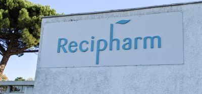Recipharm logo on building in Bordeaux, France[Credit: sylv1rob1/Shutterstock.com].