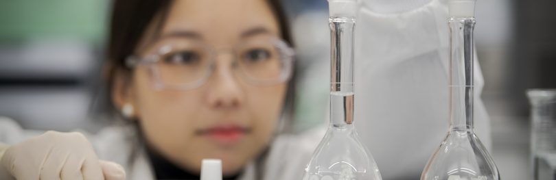 Female lab scientist